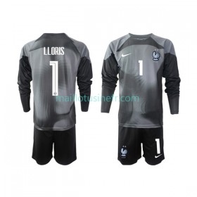 Maillot de Foot France LLORIS 1 Gardien Domicile Coupe du monde 2022 Manches Longues - Enfant